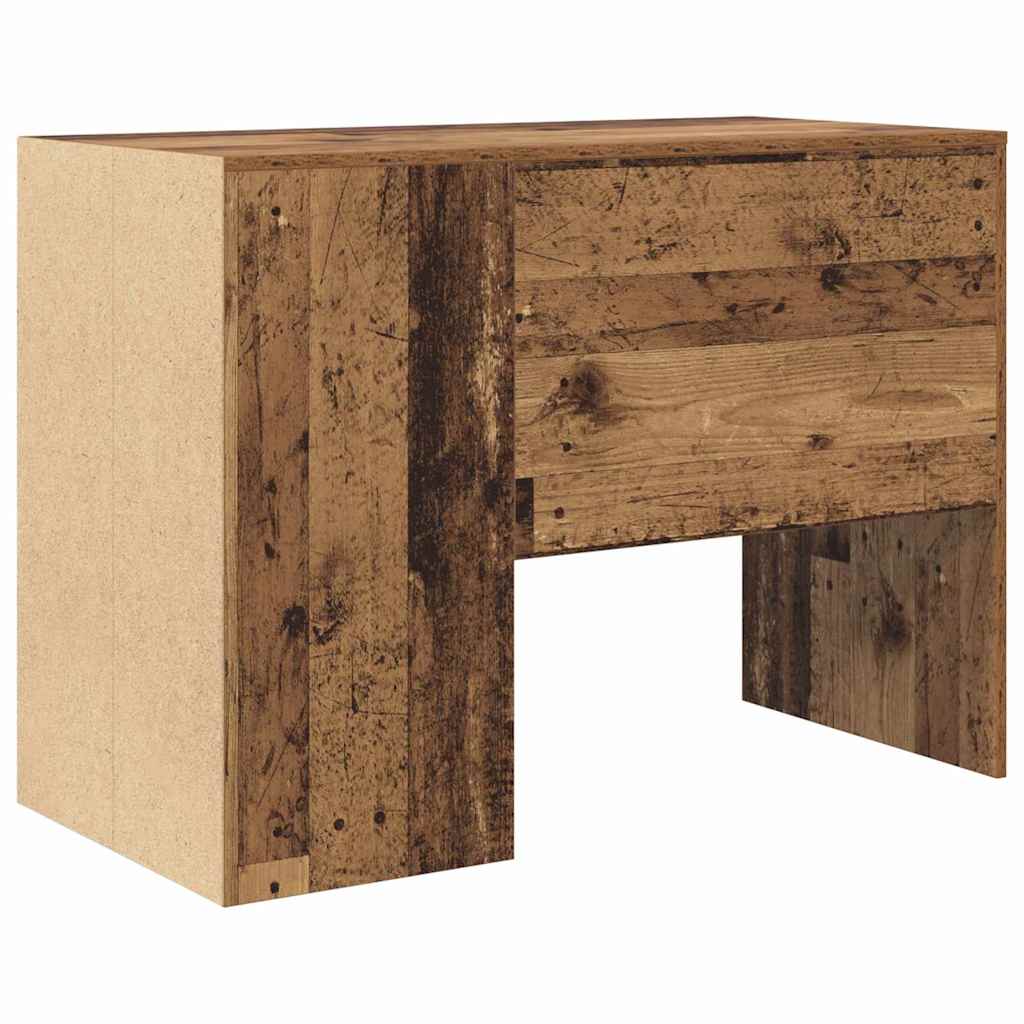 vidaXL Schreibtisch mit Regal Altholz 102 x 50 x 75 cm Holzwerkstoff