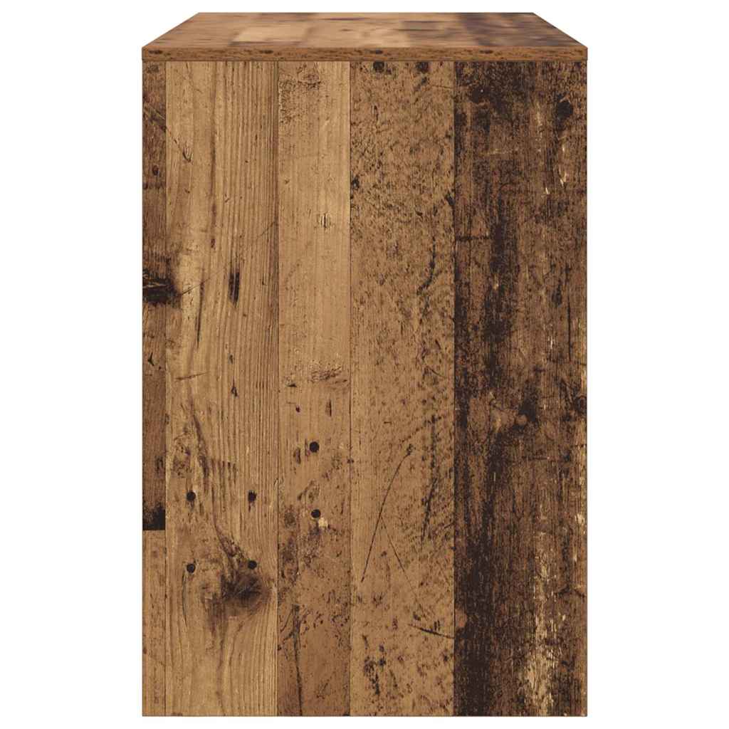 vidaXL Schreibtisch mit Regal Altholz 102 x 50 x 75 cm Holzwerkstoff
