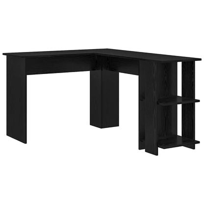 vidaXL Eck-Schreibtisch Schwarz Eichen-Optik 140 x 113,5 x 75 cm