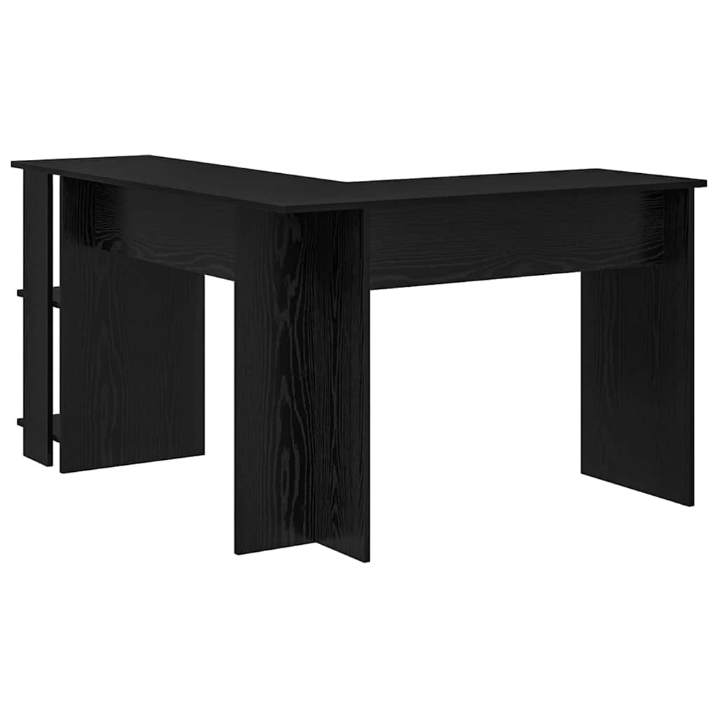 vidaXL Eck-Schreibtisch Schwarz Eichen-Optik 140 x 113,5 x 75 cm