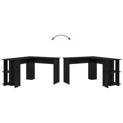 vidaXL Eck-Schreibtisch Schwarz Eichen-Optik 140 x 113,5 x 75 cm