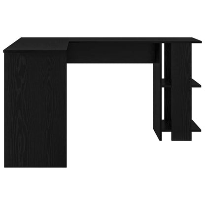 vidaXL Eck-Schreibtisch Schwarz Eichen-Optik 140 x 113,5 x 75 cm