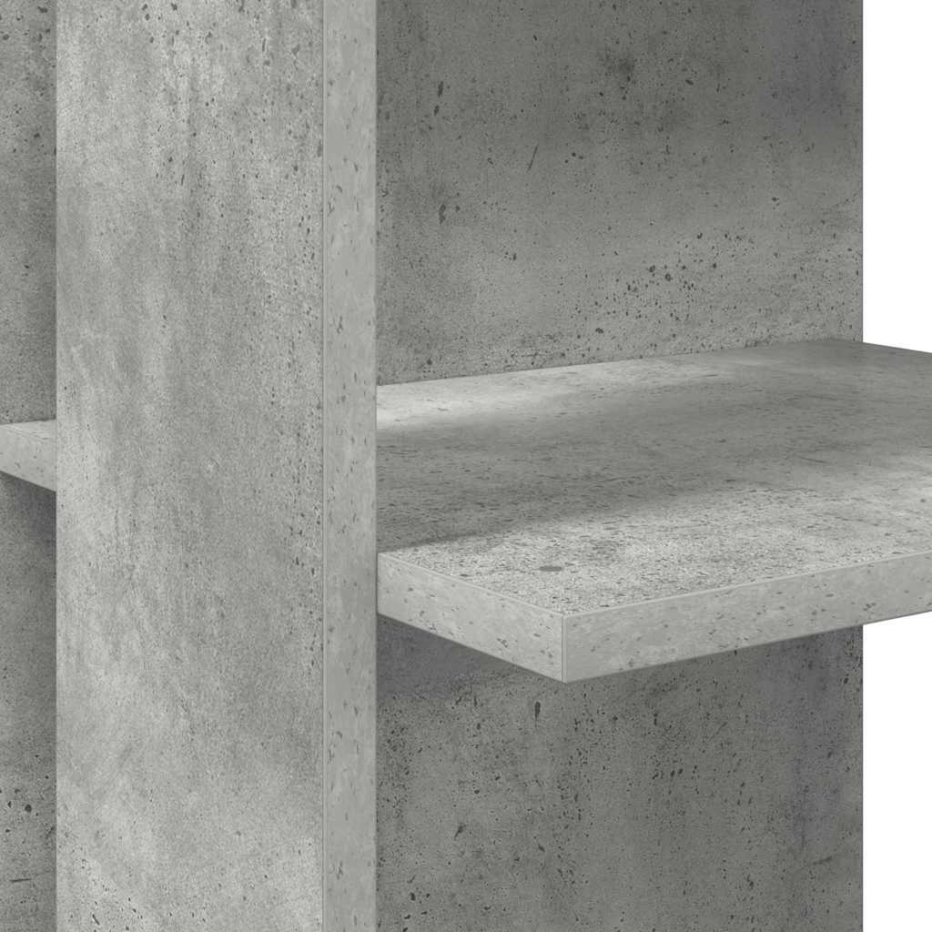 vidaXL Eck-Schreibtisch Beton Grau 140 x 113,5 x 75 cm Holzwerkstoff