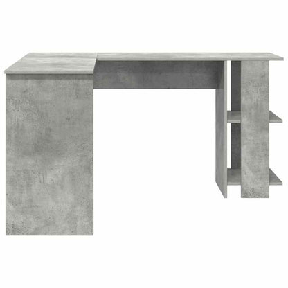 vidaXL Eck-Schreibtisch Beton Grau 140 x 113,5 x 75 cm Holzwerkstoff