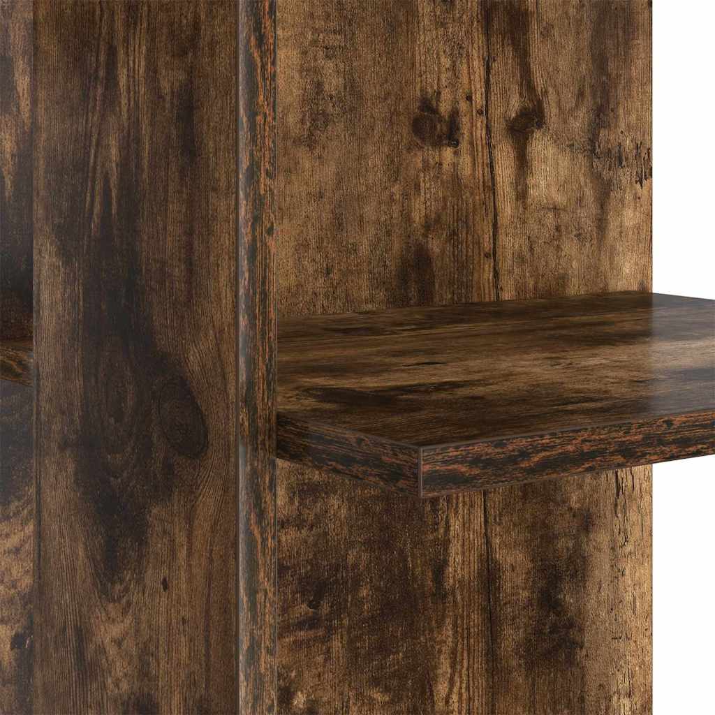 vidaXL Eck-Schreibtisch Geräucherte Eiche 140 x 113,5 x 75 cm