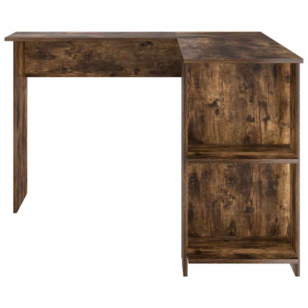 vidaXL Eck-Schreibtisch Geräucherte Eiche 140 x 113,5 x 75 cm