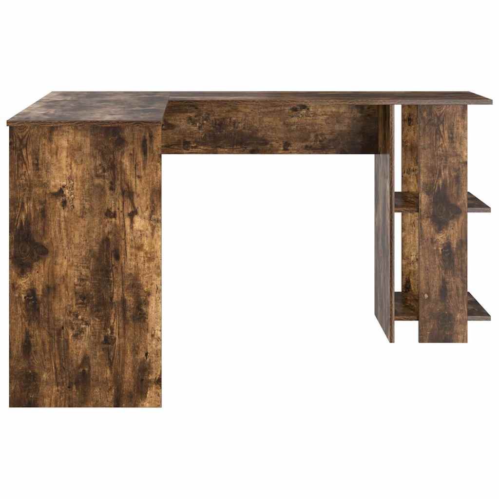 vidaXL Eck-Schreibtisch Geräucherte Eiche 140 x 113,5 x 75 cm