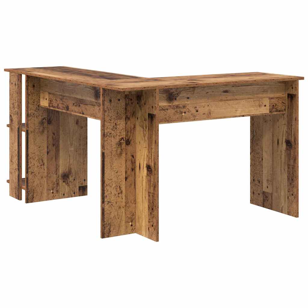 vidaXL Eck-Schreibtisch Altholz 140 x 113,5 x 75 cm Holzwerkstoff