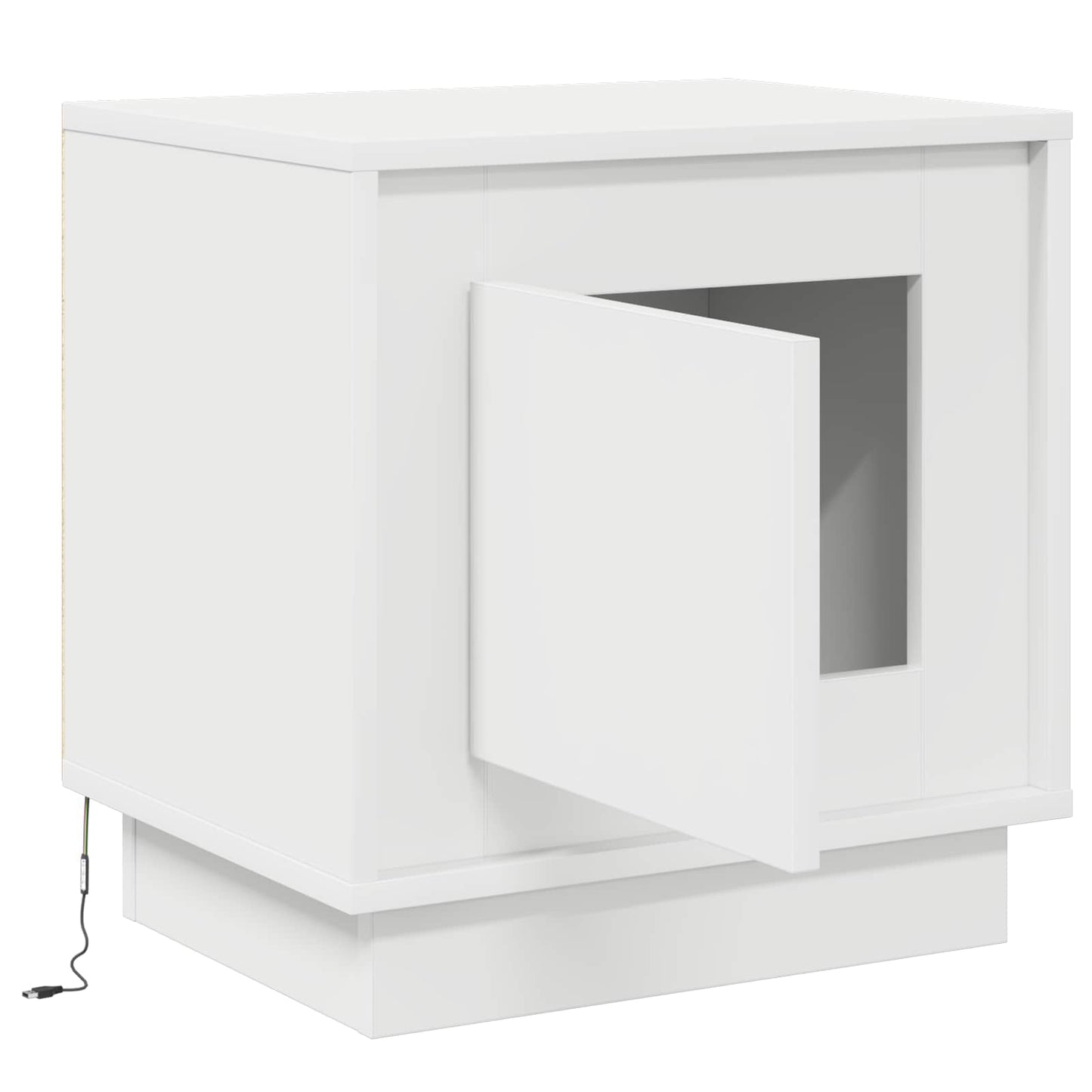 vidaXL Nachttisch Weiß 44 x 34,5 x 45 cm Holzwerkstoff