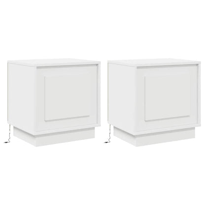 vidaXL Nachttisch 2 pcs Weiß 44 x 34,5 x 45 cm Holzwerkstoff