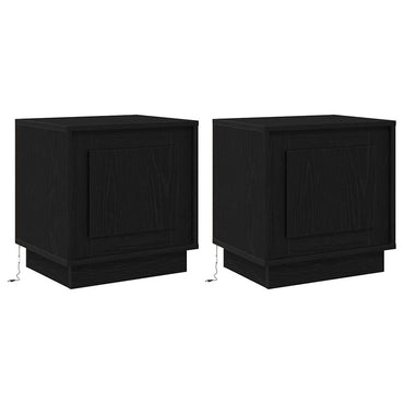 vidaXL Nachttisch 2 pcs Schwarz 44 x 34,5 x 45 cm Holzwerkstoff
