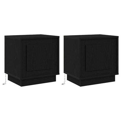 Nachttisch 2 pcs Schwarz 44 x 34,5 x 45 cm Holzwerkstoff