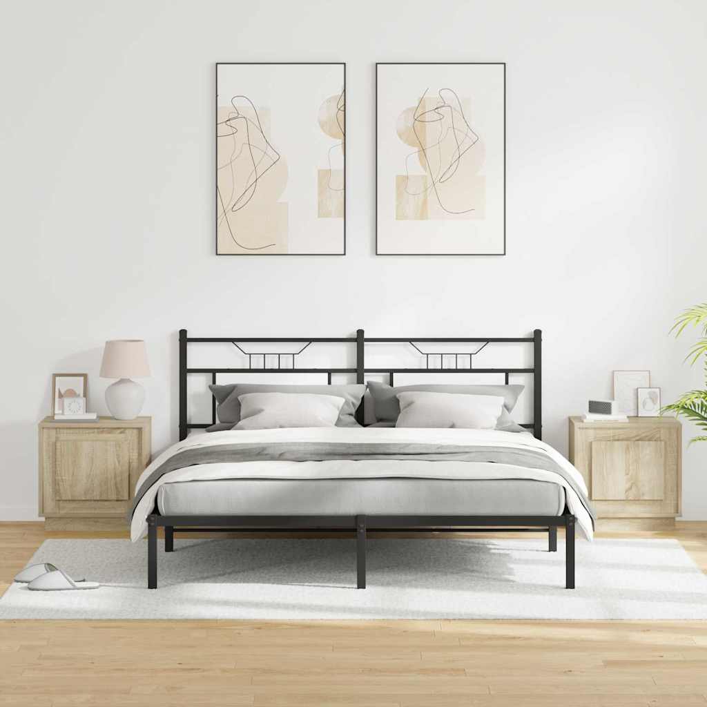 vidaXL Nachttisch 2 pcs Sonoma-Eiche 44 x 34,5 x 45 cm Holzwerkstoff