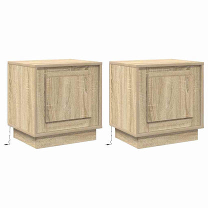 vidaXL Nachttisch 2 pcs Sonoma-Eiche 44 x 34,5 x 45 cm Holzwerkstoff
