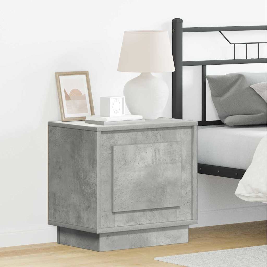 vidaXL Nachttisch Beton Grau 44 x 34,5 x 45 cm Holzwerkstoff