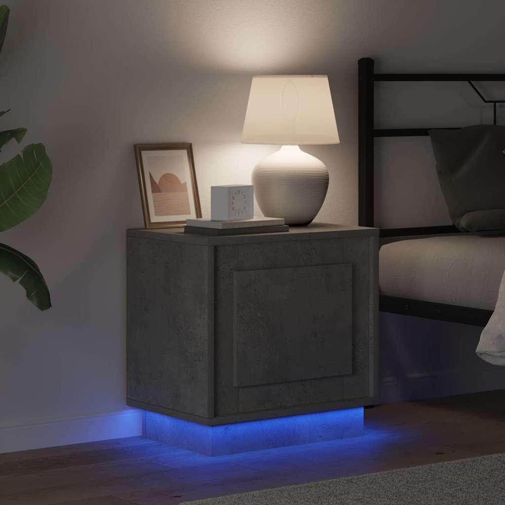 Nachttisch 2 pcs Beton Grau 44 x 34,5 x 45 cm Holzwerkstoff