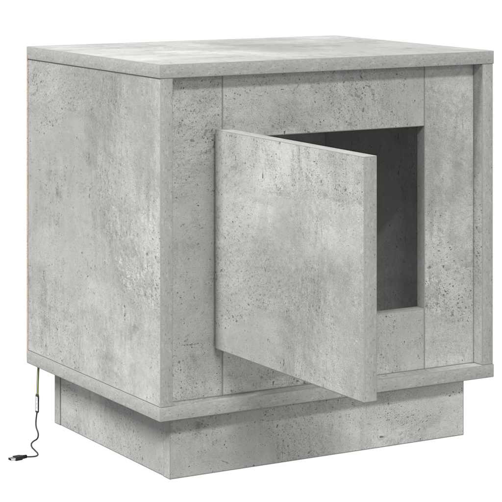 Nachttisch 2 pcs Beton Grau 44 x 34,5 x 45 cm Holzwerkstoff
