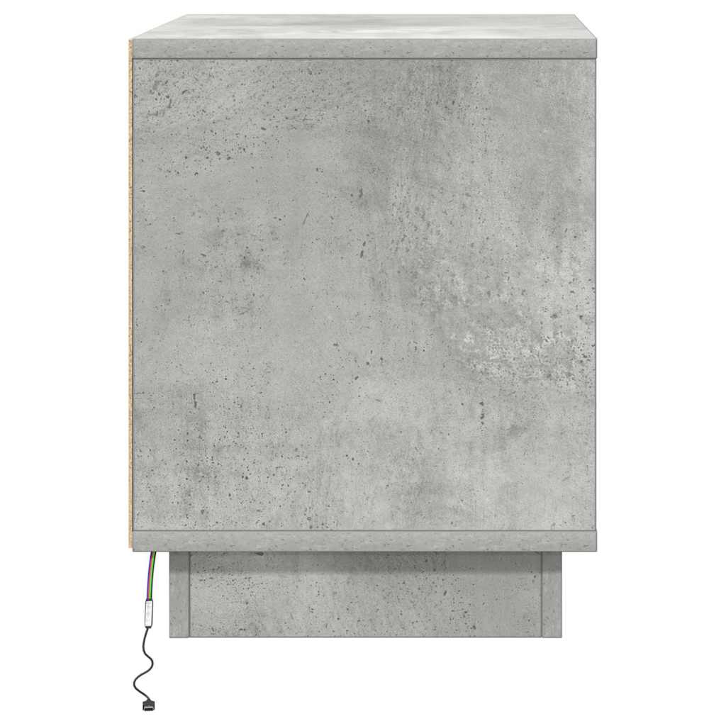 Nachttisch 2 pcs Beton Grau 44 x 34,5 x 45 cm Holzwerkstoff