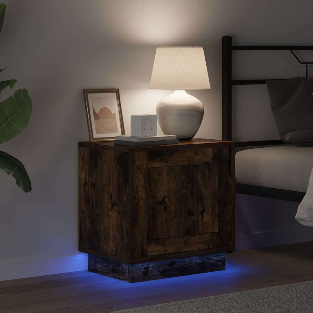 vidaXL Nachttisch Geräucherte Eiche 44 x 34,5 x 45 cm Holzwerkstoff