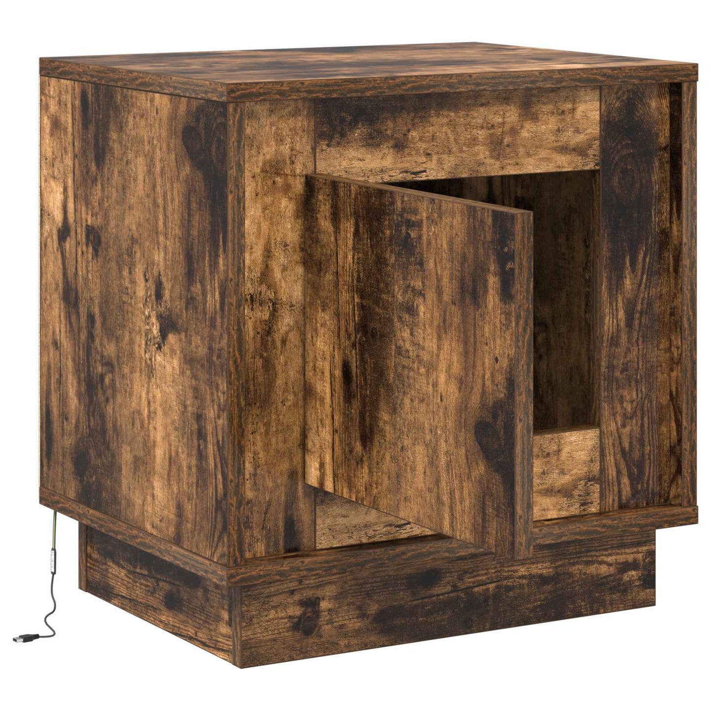 vidaXL Nachttisch Geräucherte Eiche 44 x 34,5 x 45 cm Holzwerkstoff