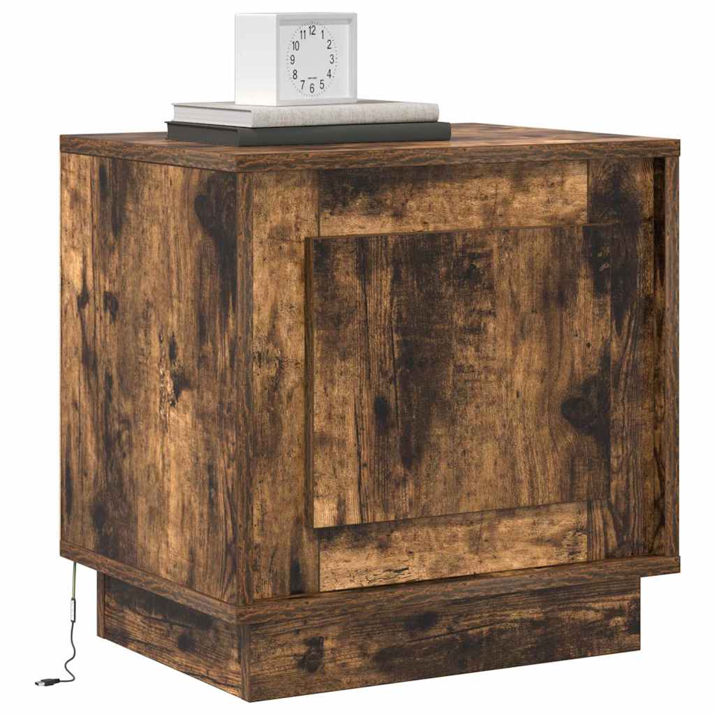 vidaXL Nachttisch Geräucherte Eiche 44 x 34,5 x 45 cm Holzwerkstoff