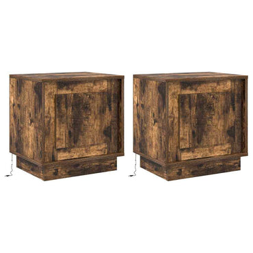 vidaXL Nachttisch 2 pcs Geräucherte Eiche 44 x 34,5 x 45 cm