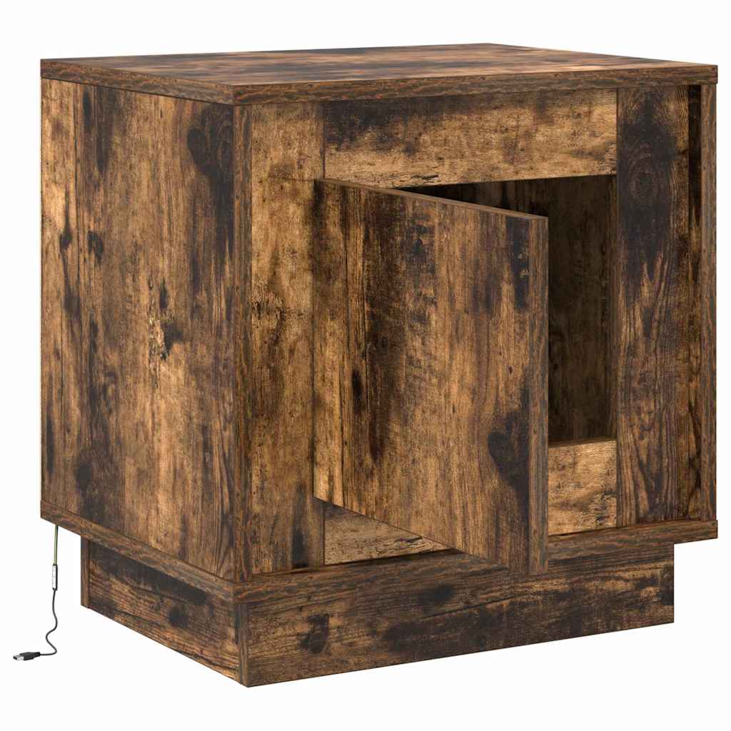 vidaXL Nachttisch 2 pcs Geräucherte Eiche 44 x 34,5 x 45 cm
