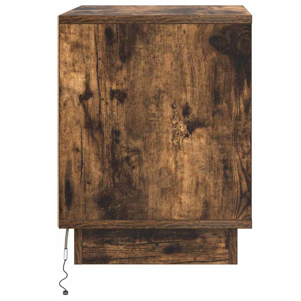 vidaXL Nachttisch 2 pcs Geräucherte Eiche 44 x 34,5 x 45 cm