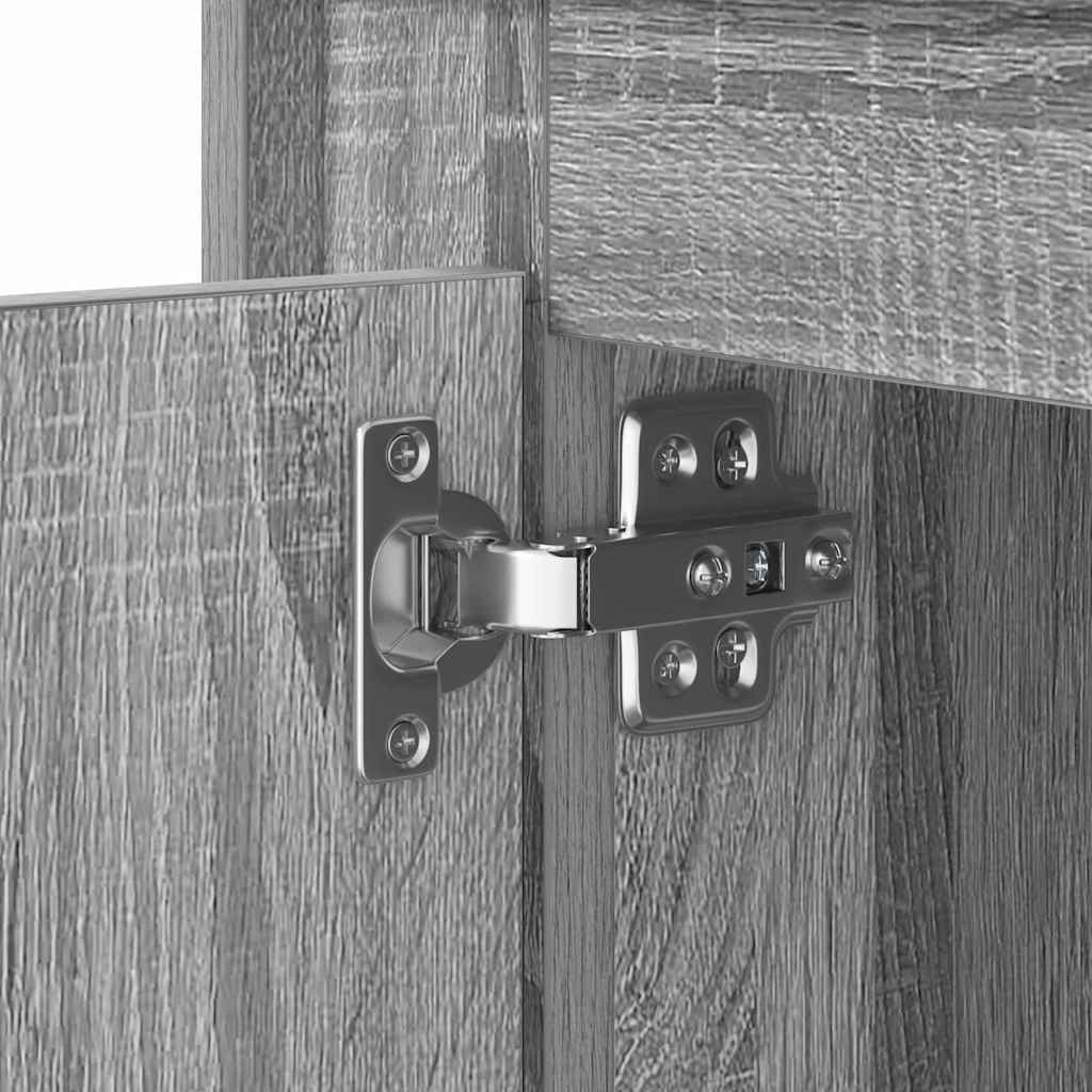 vidaXL Nachttisch Grau 44 x 34,5 x 45 cm Holzwerkstoff