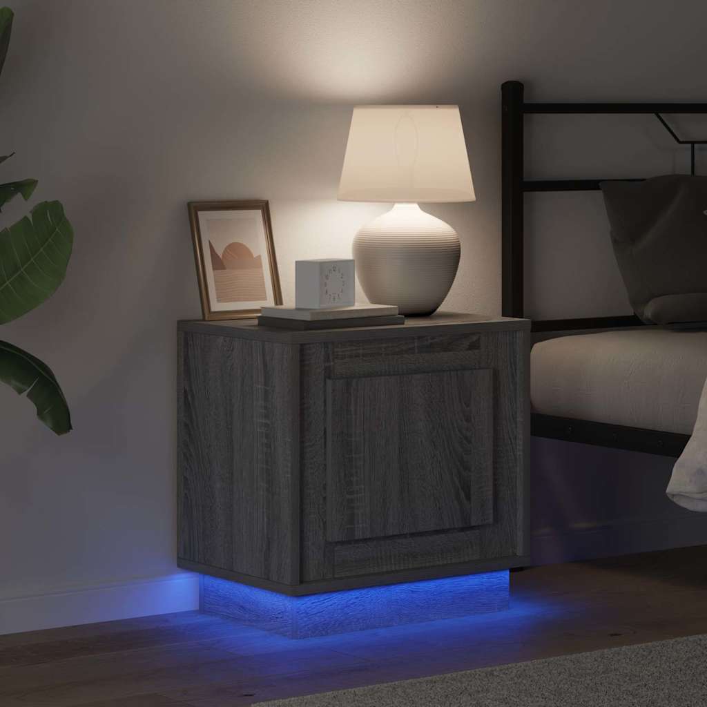 vidaXL Nachttisch Grau 44 x 34,5 x 45 cm Holzwerkstoff