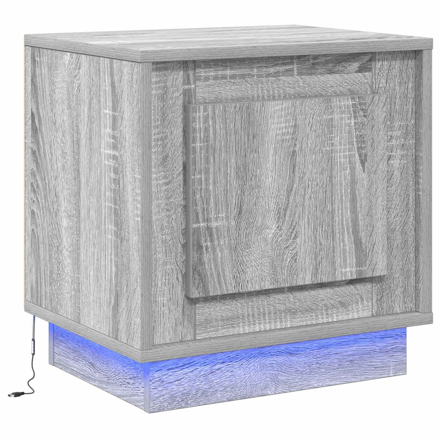 vidaXL Nachttisch Grau 44 x 34,5 x 45 cm Holzwerkstoff
