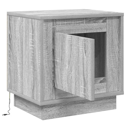 vidaXL Nachttisch Grau 44 x 34,5 x 45 cm Holzwerkstoff