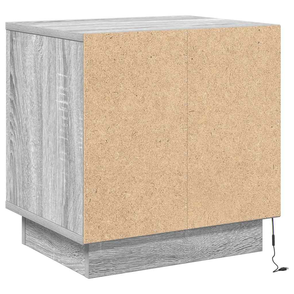 vidaXL Nachttisch Grau 44 x 34,5 x 45 cm Holzwerkstoff