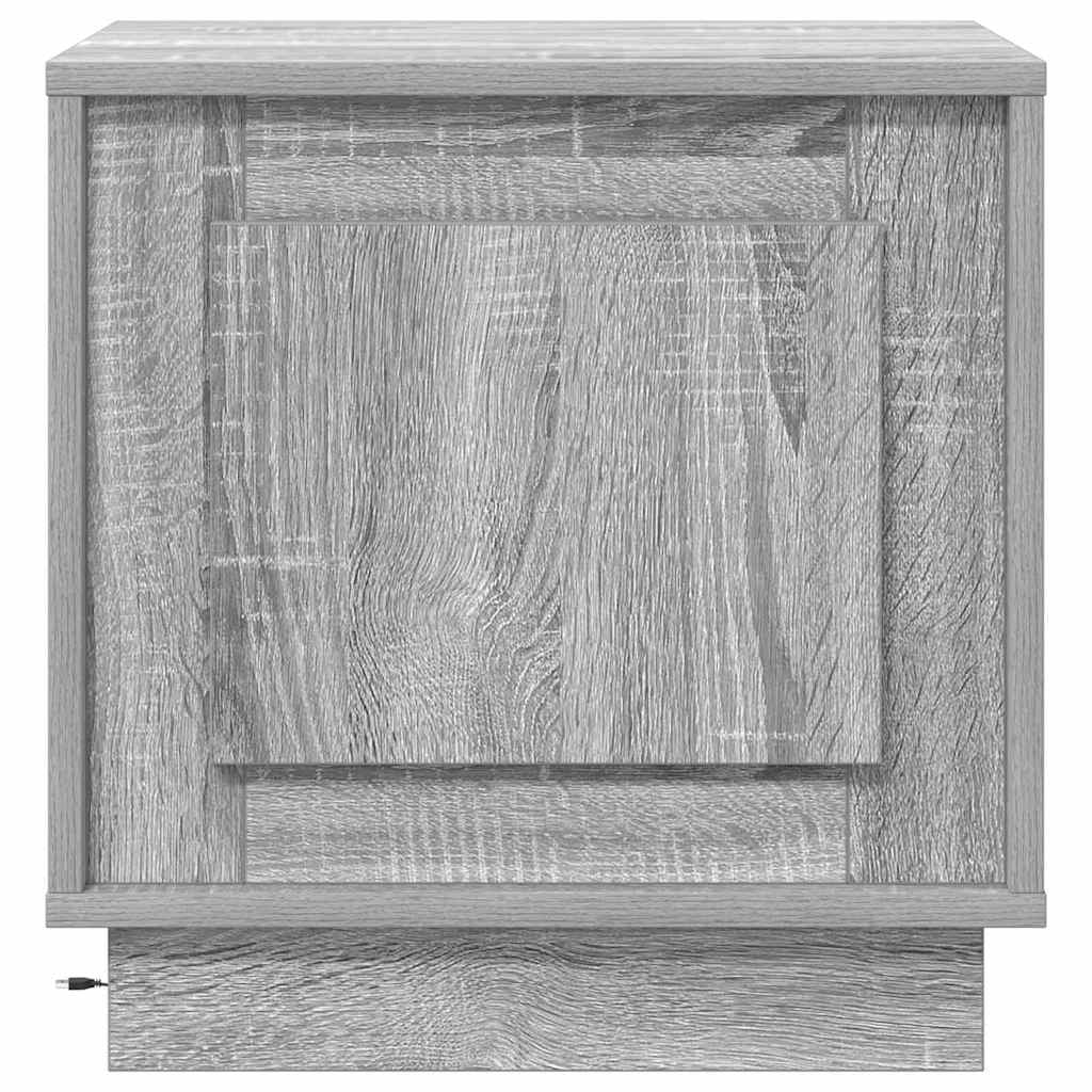 vidaXL Nachttisch Grau 44 x 34,5 x 45 cm Holzwerkstoff