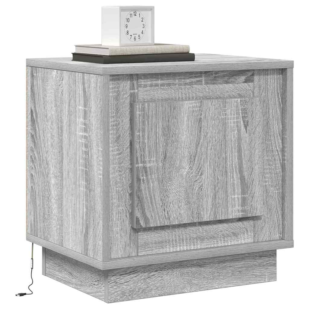vidaXL Nachttisch Grau 44 x 34,5 x 45 cm Holzwerkstoff