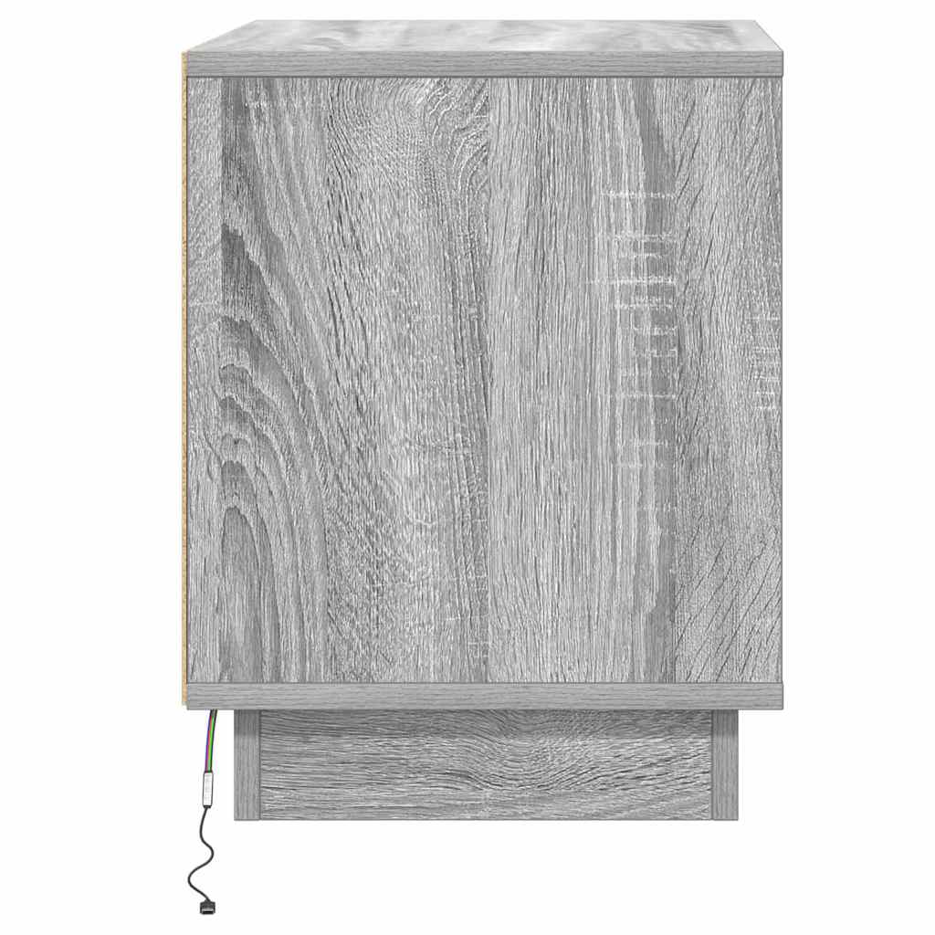vidaXL Nachttisch Grau 44 x 34,5 x 45 cm Holzwerkstoff
