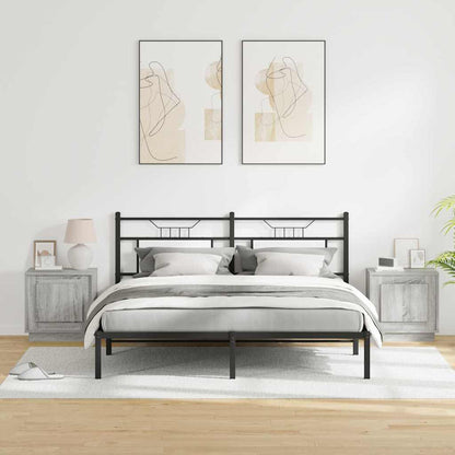 Nachttisch 2 pcs Grau 44 x 34,5 x 45 cm Holzwerkstoff