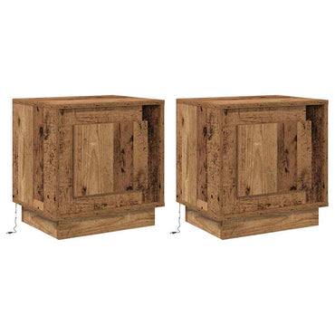 vidaXL Nachttisch 2 pcs Altholz 44 x 34,5 x 45 cm Holzwerkstoff