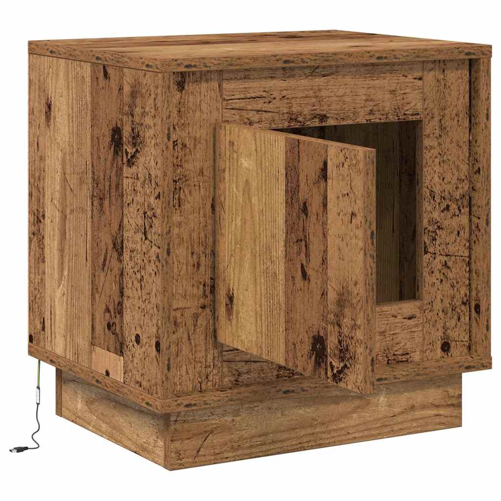 vidaXL Nachttisch 2 pcs Altholz 44 x 34,5 x 45 cm Holzwerkstoff