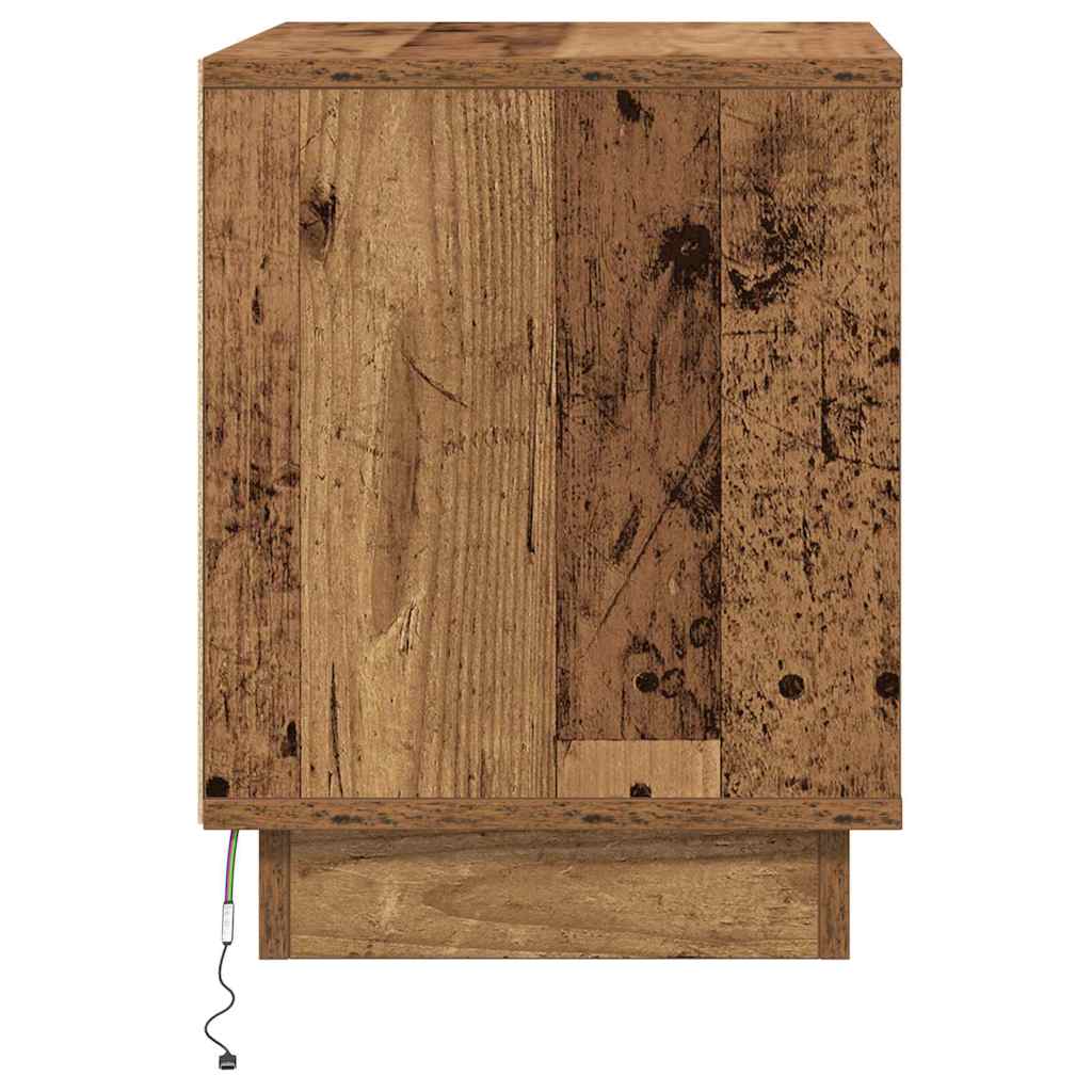 vidaXL Nachttisch 2 pcs Altholz 44 x 34,5 x 45 cm Holzwerkstoff