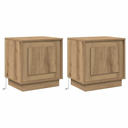 Nachttisch 2 pcs Artisan-Eiche 44 x 34,5 x 45 cm Holzwerkstoff