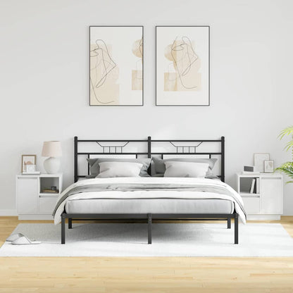 Nachttisch 2 pcs Weiß 50 x 34,5 x 50 cm Holzwerkstoff