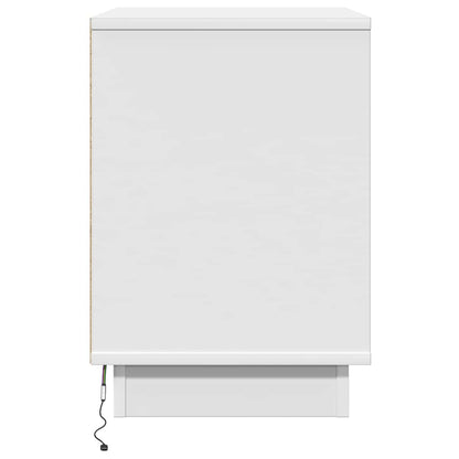 Nachttisch 2 pcs Weiß 50 x 34,5 x 50 cm Holzwerkstoff