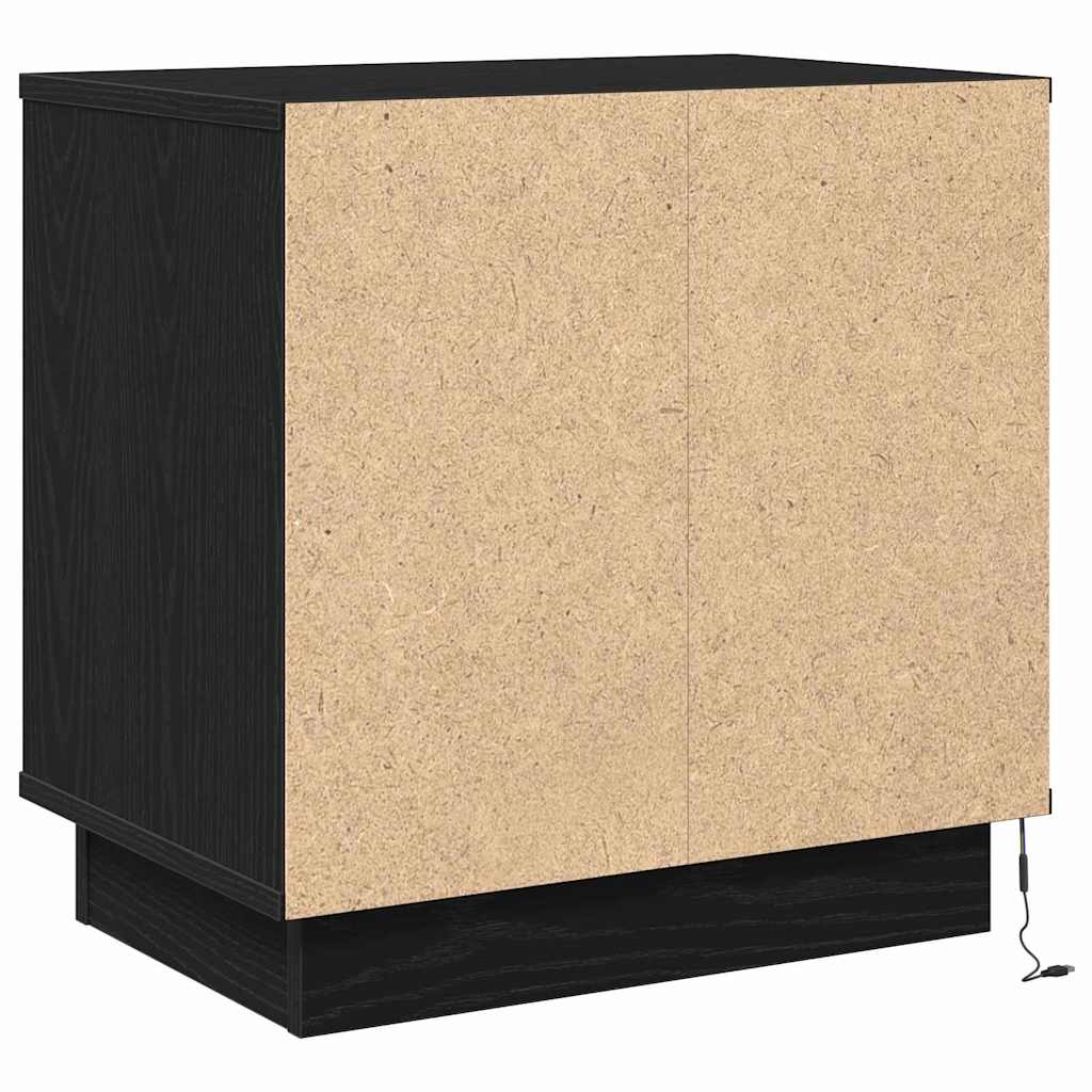 vidaXL Nachttisch Schwarz Eichen-Optik 50 x 34,5 x 50 cm Holzwerkstoff