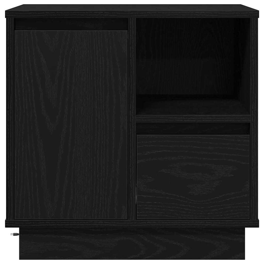 vidaXL Nachttisch 2 pcs Schwarz Eichen-Optik 50 x 34,5 x 50 cm