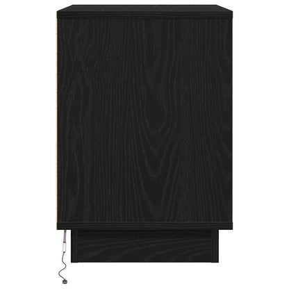 vidaXL Nachttisch 2 pcs Schwarz Eichen-Optik 50 x 34,5 x 50 cm