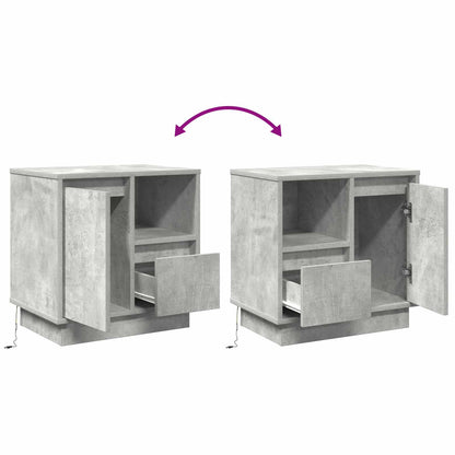 vidaXL Nachttisch Beton Grau 50 x 34,5 x 50 cm Holzwerkstoff