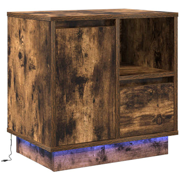vidaXL Nachttisch Geräucherte Eiche 50 x 34,5 x 50 cm Holzwerkstoff