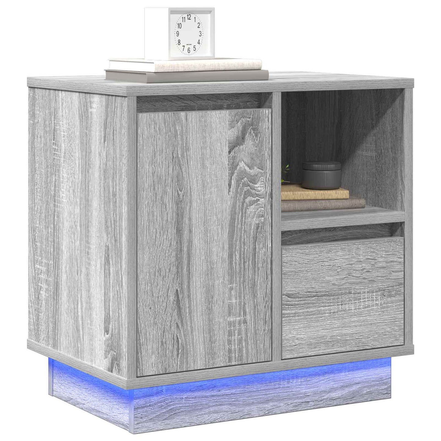 vidaXL Nachttisch 2 pcs Grau 50 x 34,5 x 50 cm Holzwerkstoff