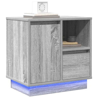 vidaXL Nachttisch 2 pcs Grau 50 x 34,5 x 50 cm Holzwerkstoff